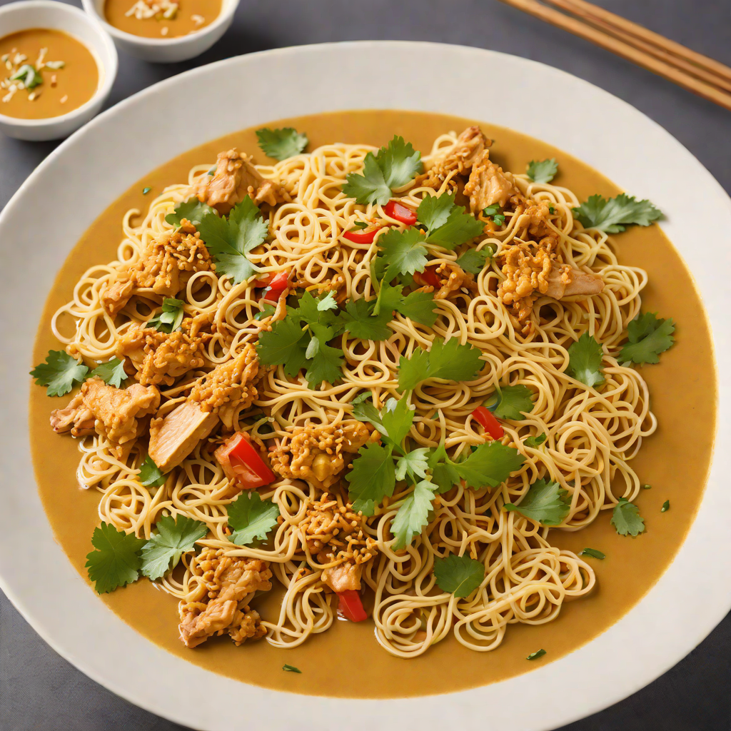 Sautéed Khao Soi Chicken with Coconut Curry Broth