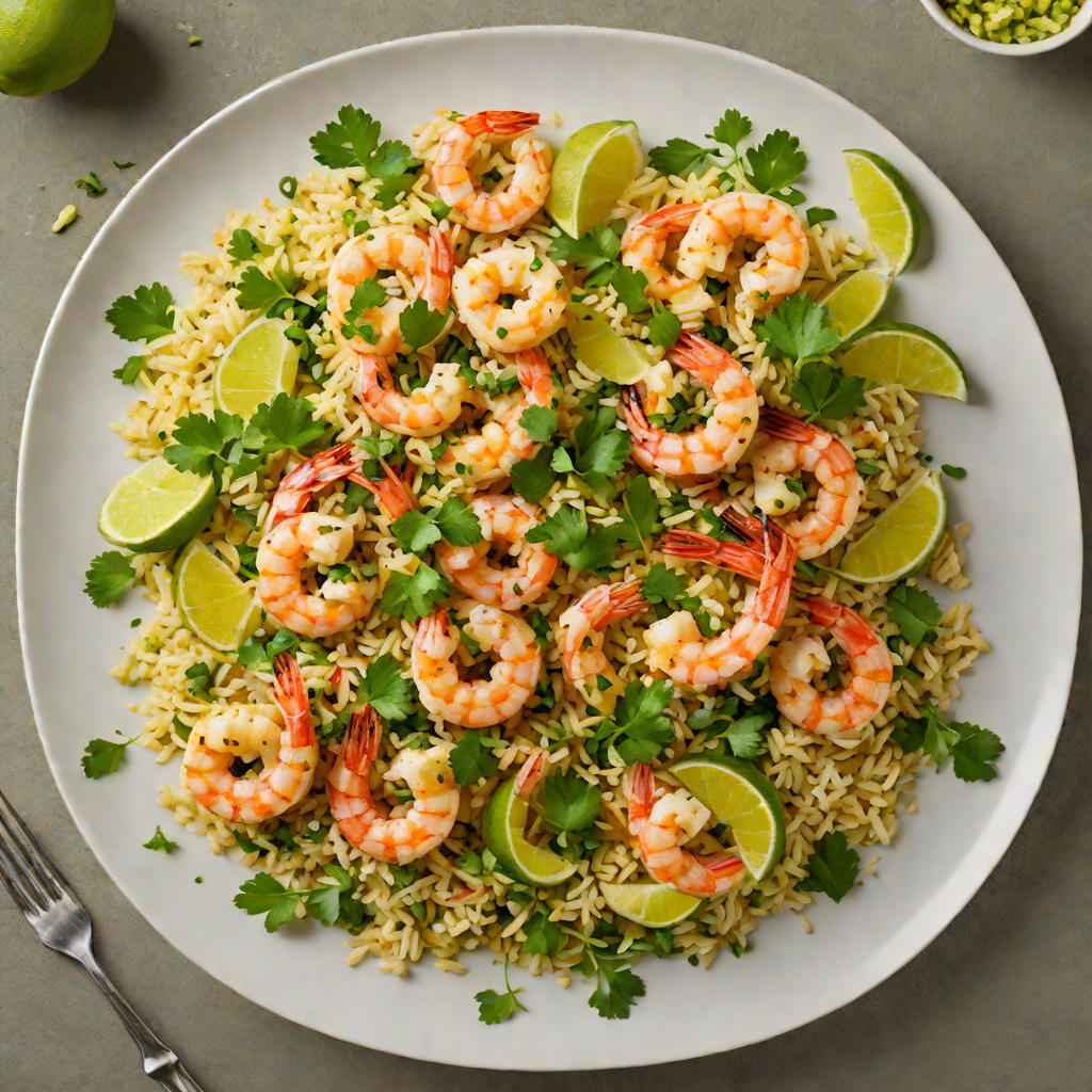 Sautéed Shrimp with Spiced Cauliflower Rice and Cilantro Lime