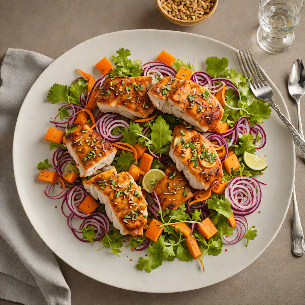 Pan-Seared Chicken Thighs with Roasted Carrot and Cumin Salad