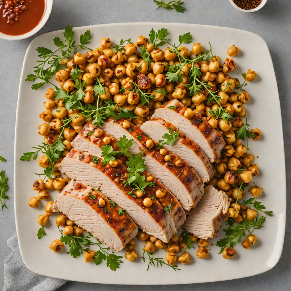 Sheet Pan Herb-Roasted Pork with Chickpeas and Harissa