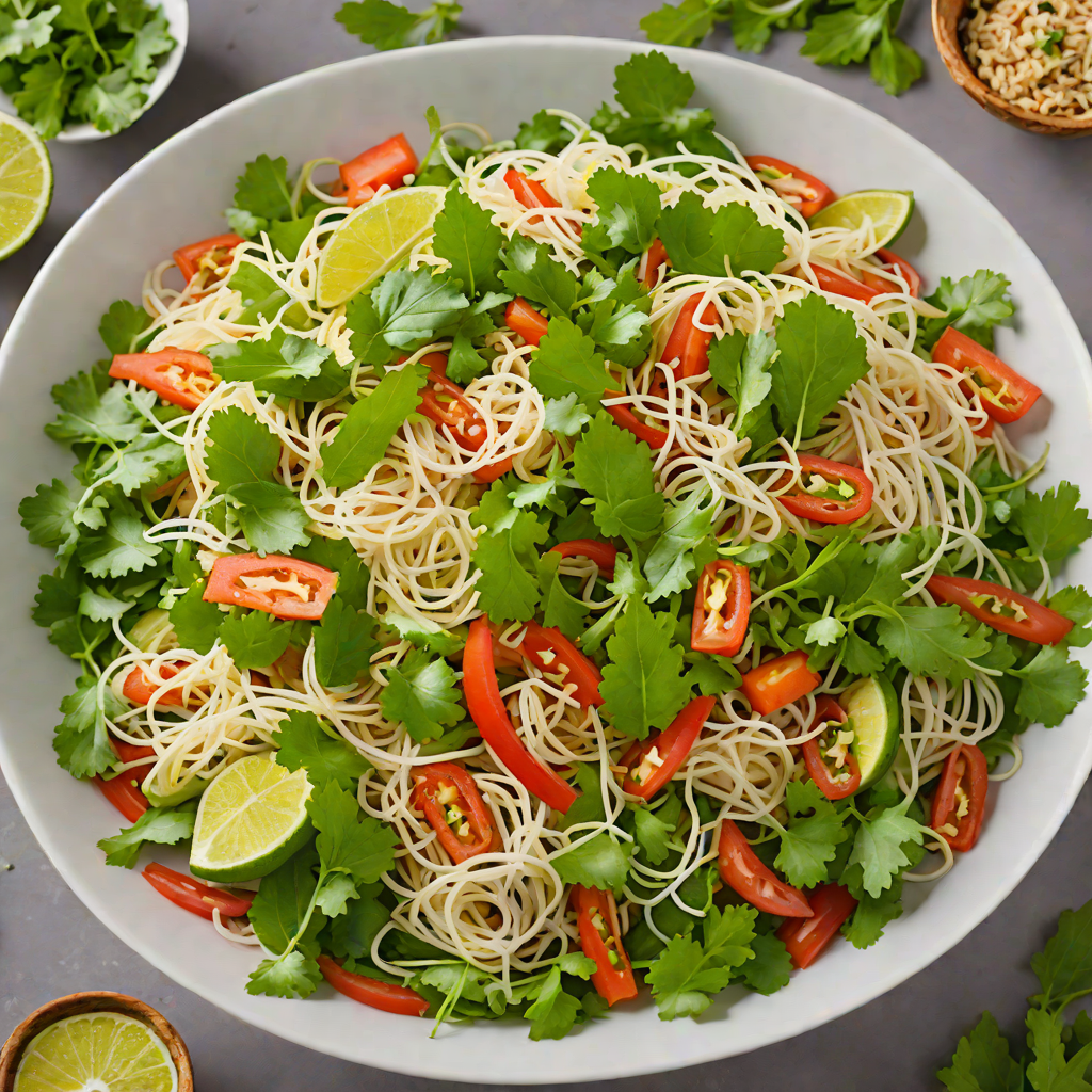 Sautéed Thai Green Papaya Salad with Spicy Lime Dressing