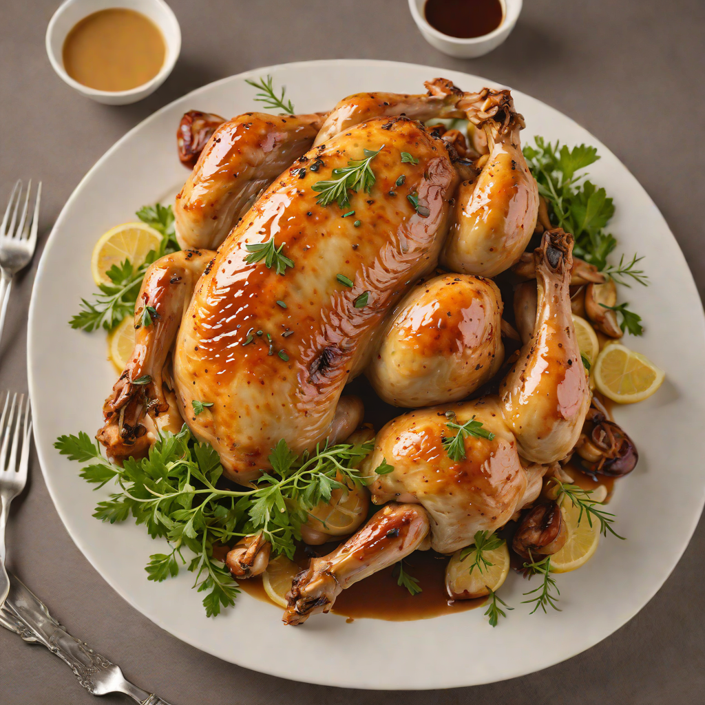 Albany-Inspired Roast Chicken with Maple Dijon Glaze