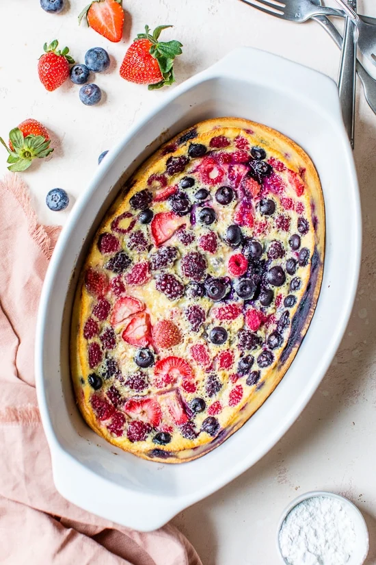 Individual Berry Clafoutis with Almond and Vanilla