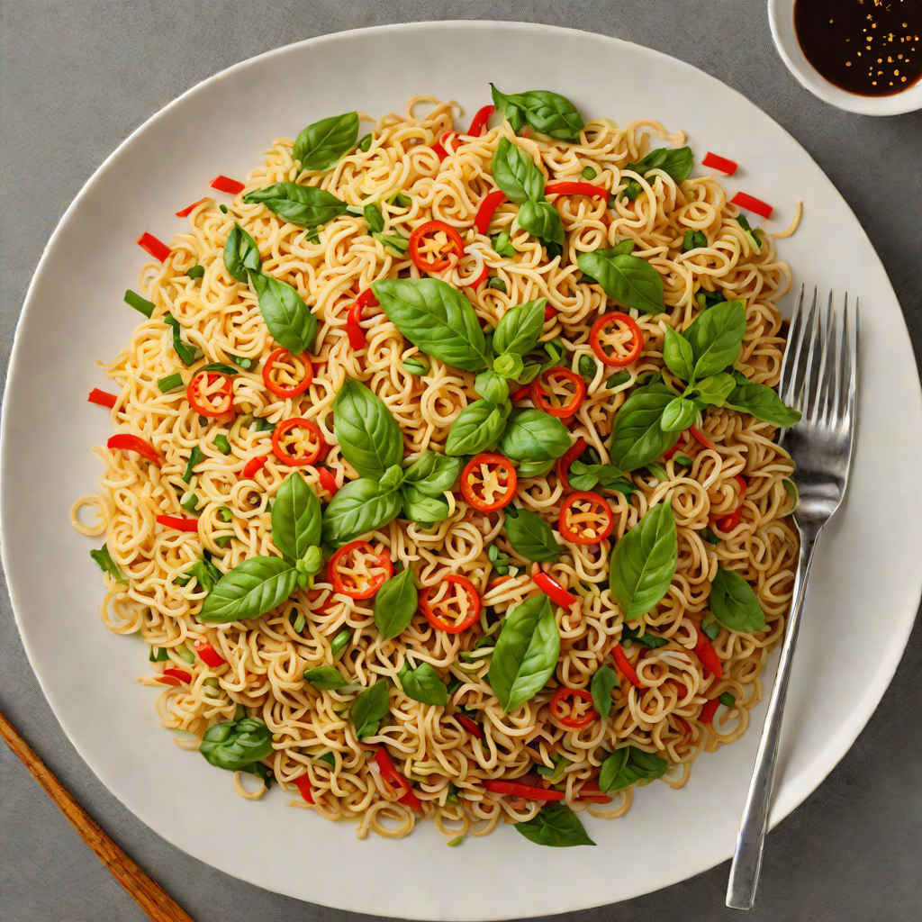 Pad Naam Stir-Fried Rice Noodles with Basil and Chili