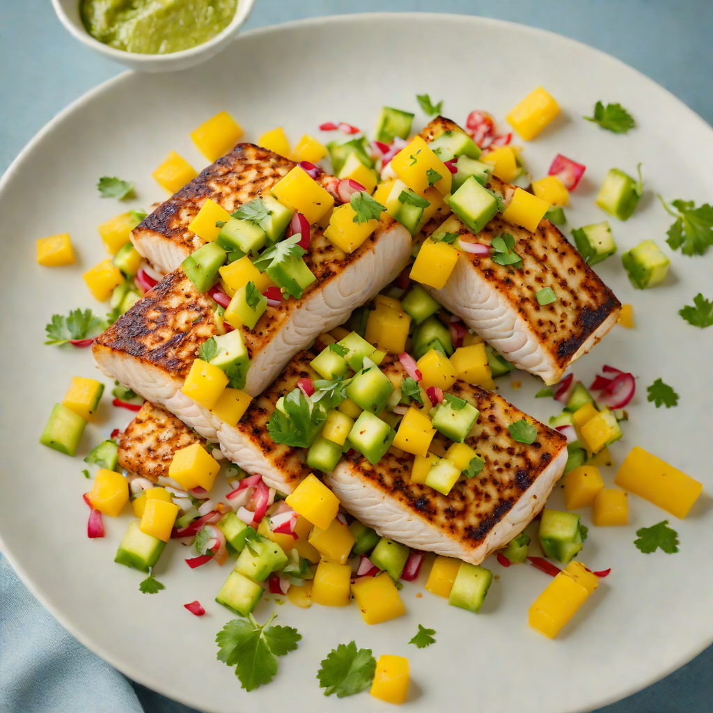 Pan-Seared Mahi-Mahi with Tropical Mango-Avocado Salsa