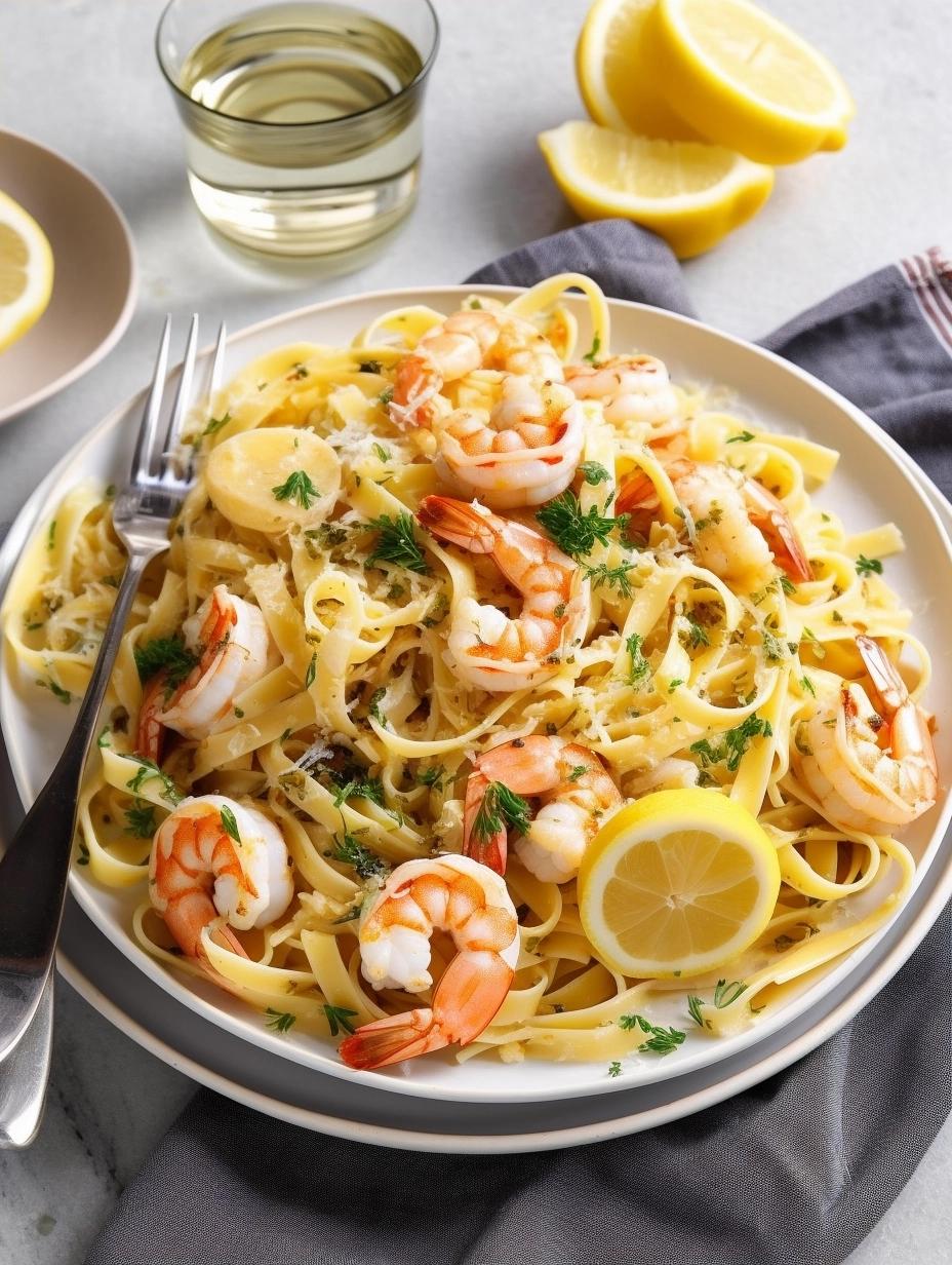 Herb-Infused Lemon Garlic Shrimp Pasta