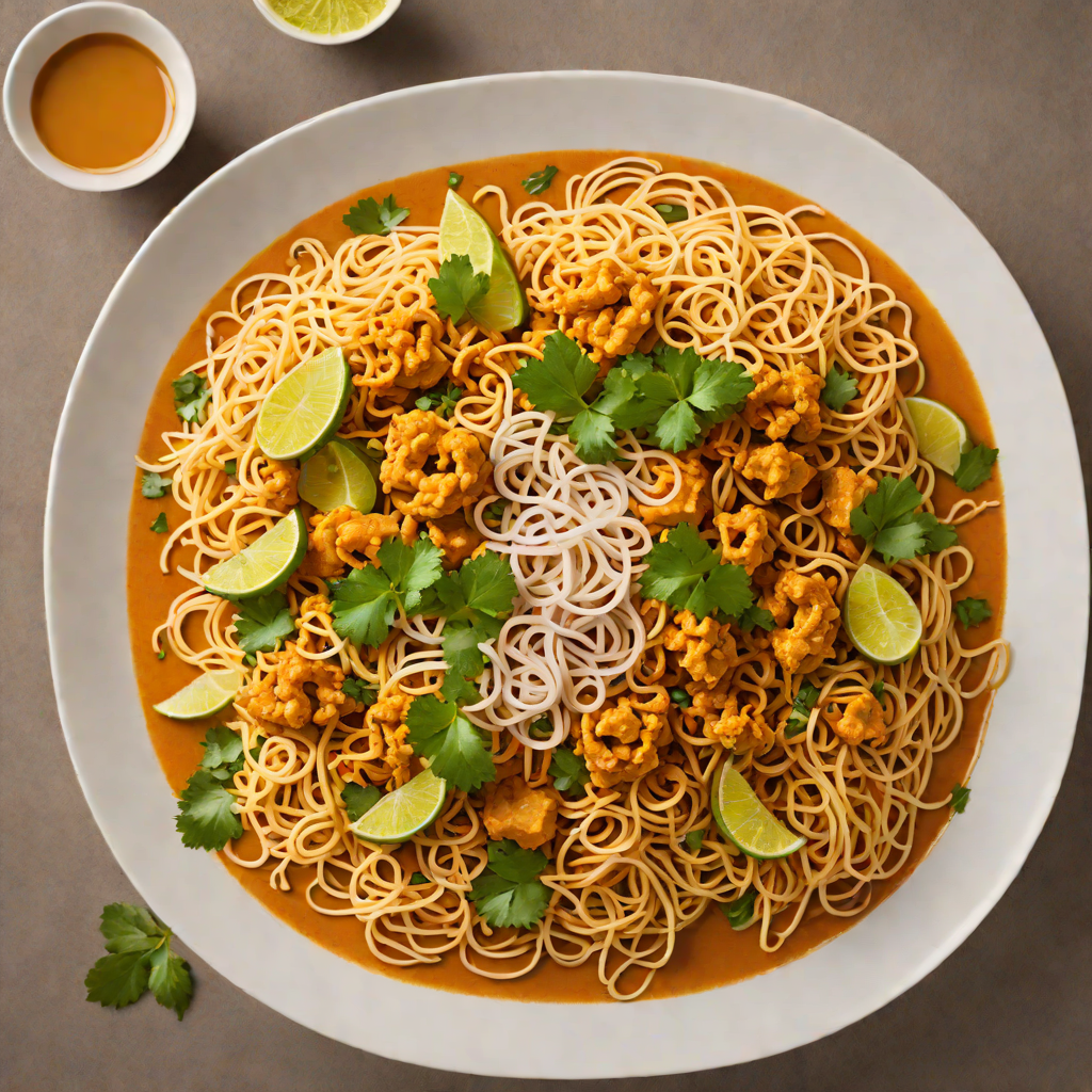 Sautéed Khao Soi with Coconut Curry and Crispy Noodles