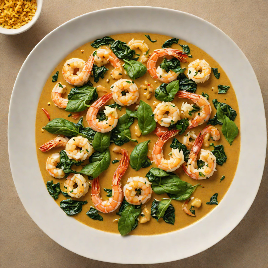 Stovetop Shrimp and Coconut Curry with Spinach