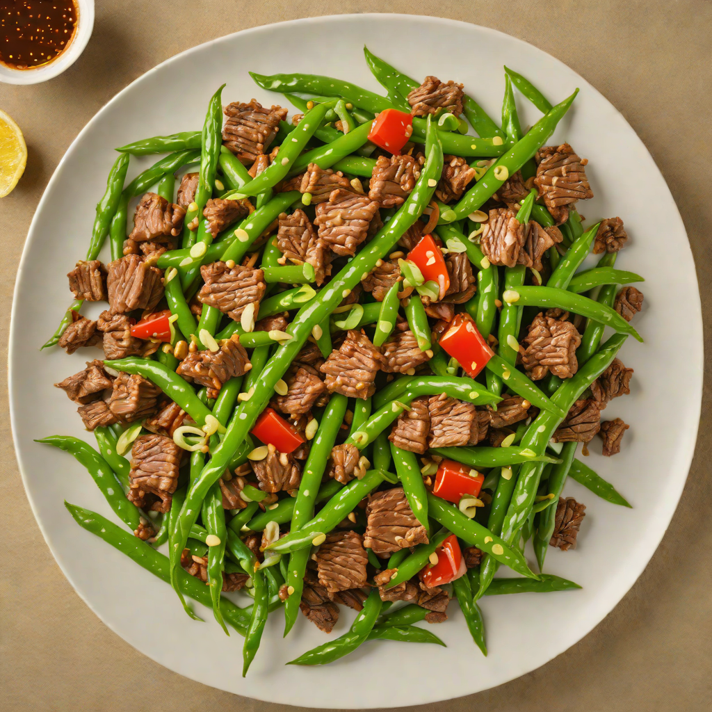 Quick Stir-Fried Beef with Ginger and Green Beans