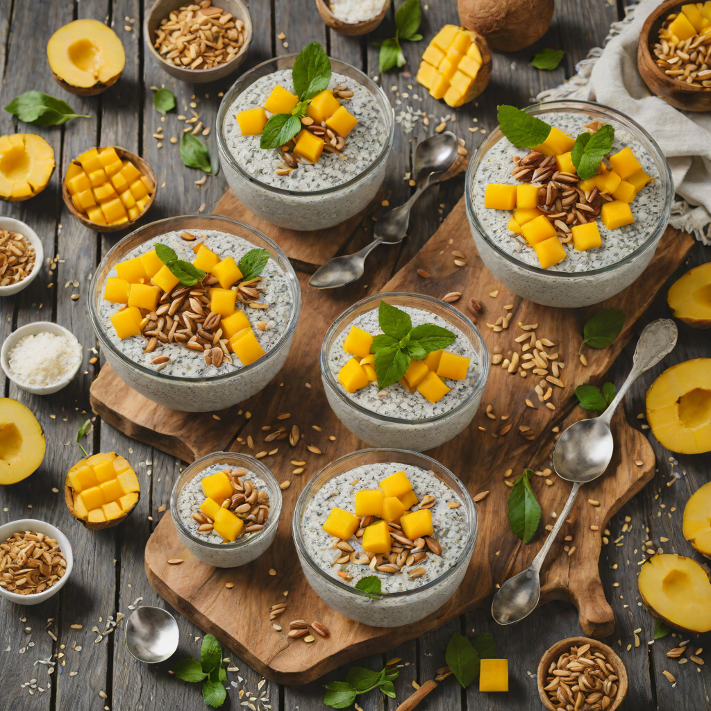 No-Bake Chia Pudding with Mango and Coconut