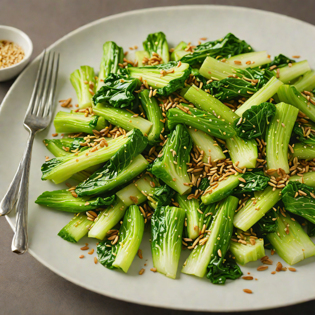 Simple Stir-Fried Garlic Bok Choy with Sesame