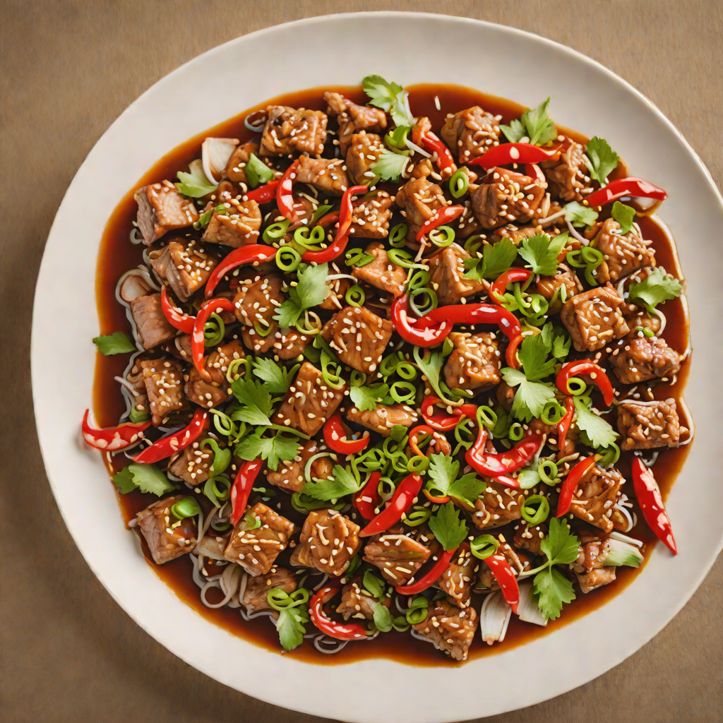 Stir-Fried Pork with Garlic and Chili in Soy Sauce