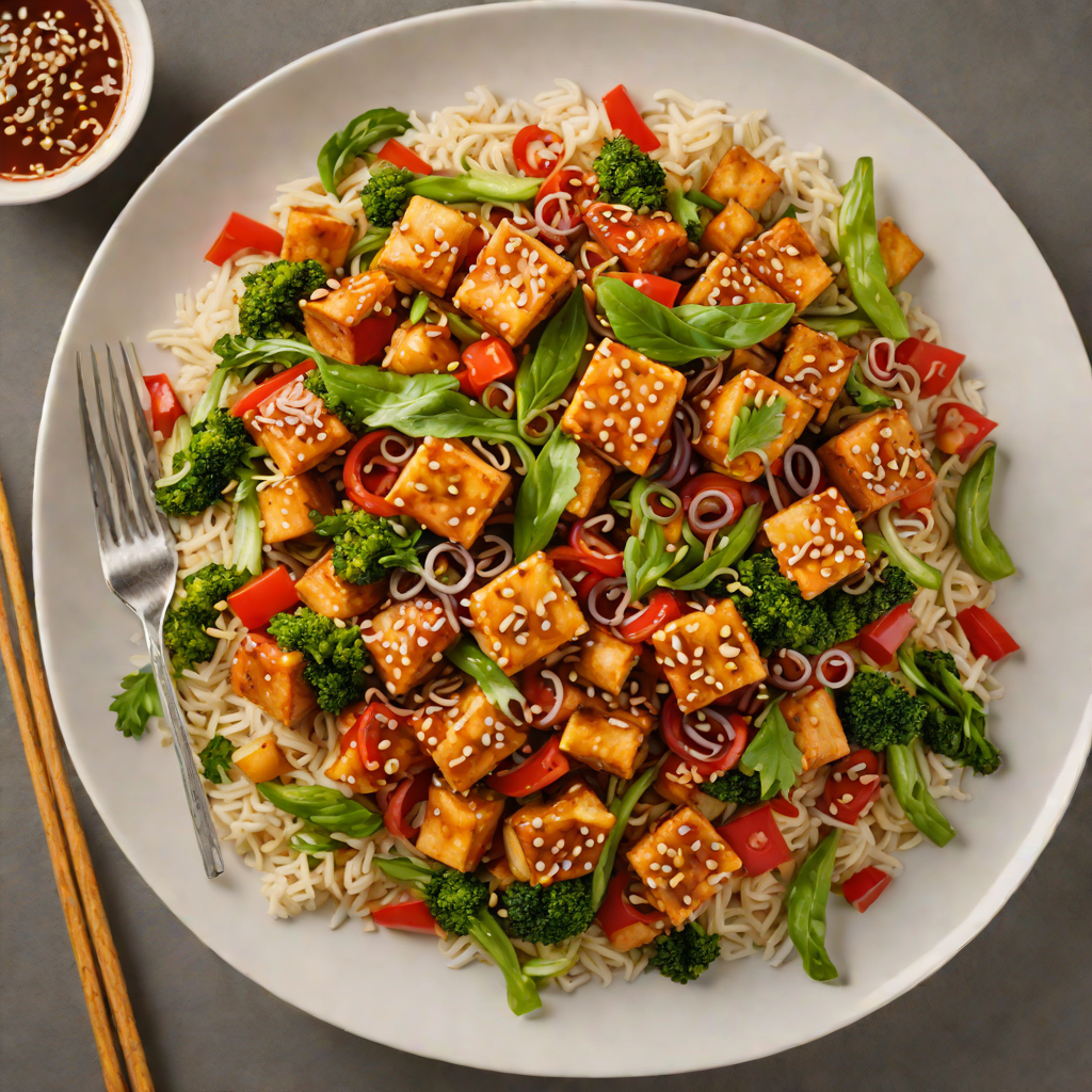 Korean-Inspired Spicy Tofu and Vegetable Stir-Fry