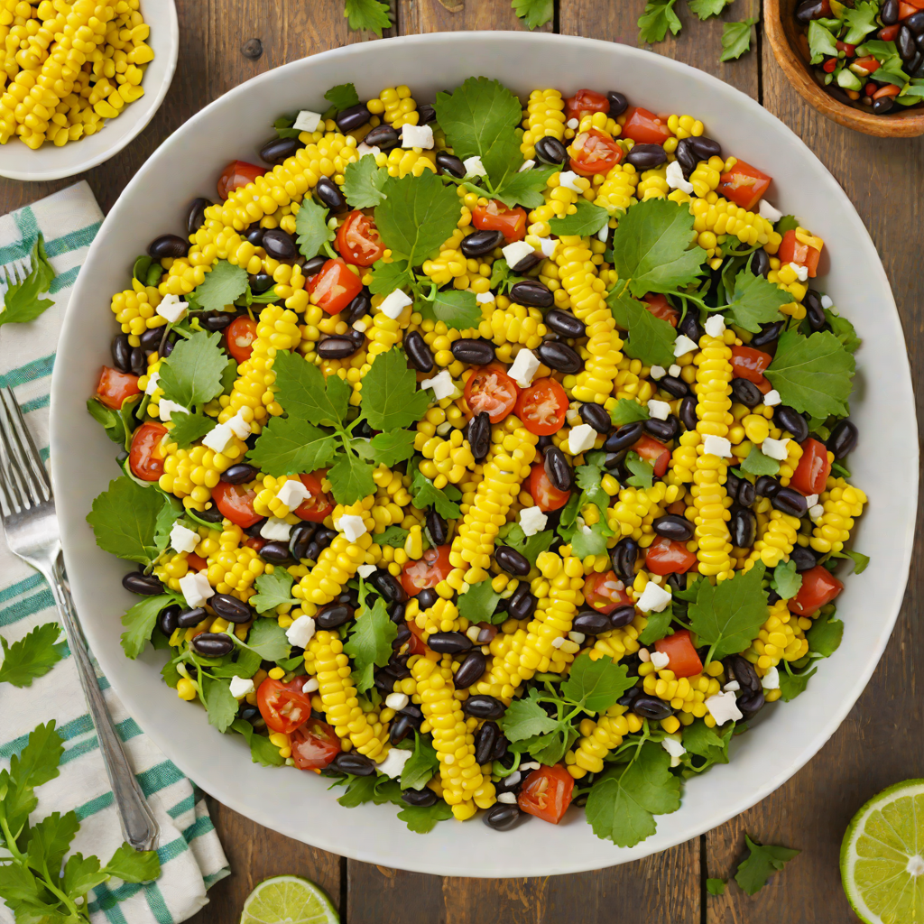 Terre Haute Sweet Corn and Black Bean Salad with Lime Vinaigrette
