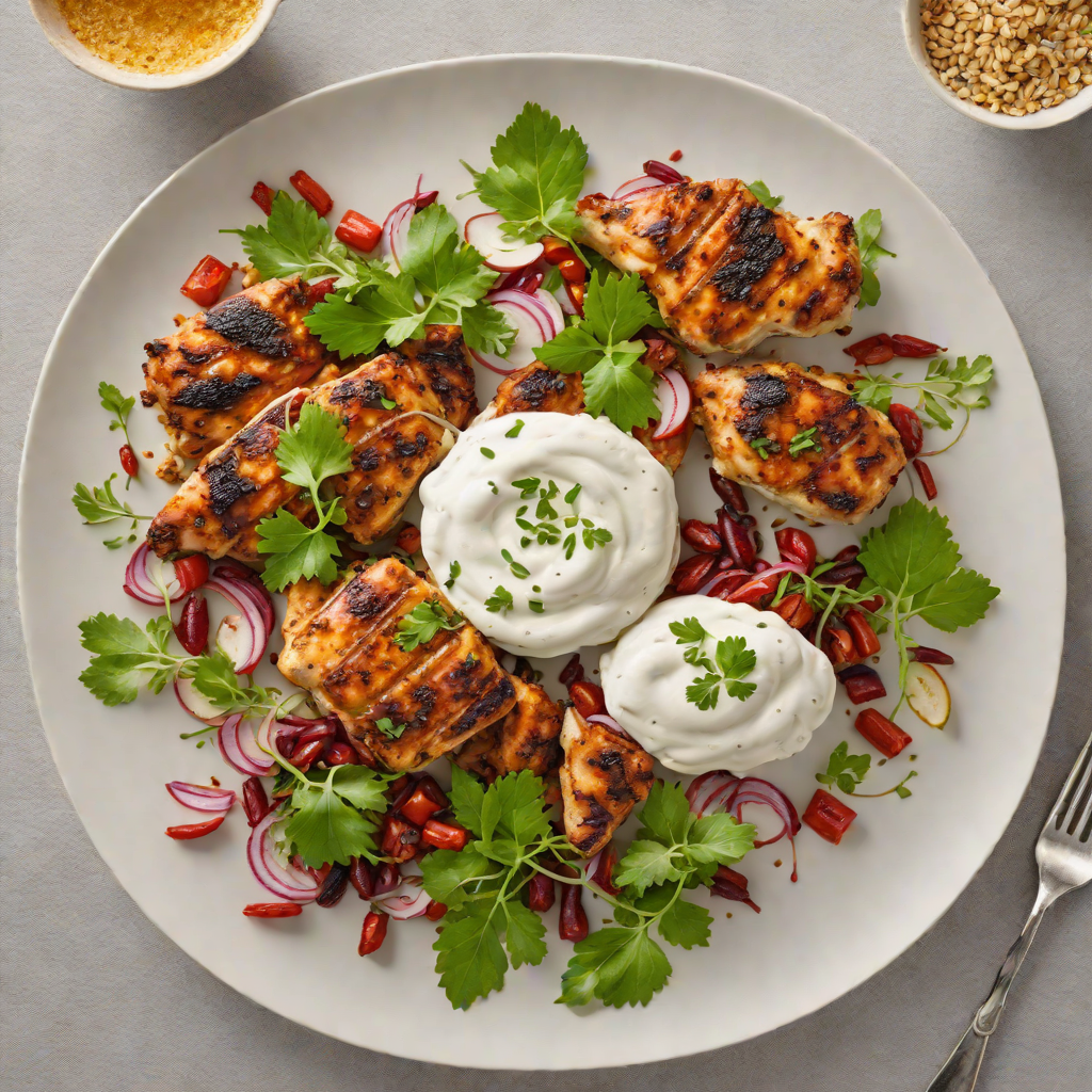 Sumac-Spiced Grilled Chicken with Garlic Yogurt Sauce