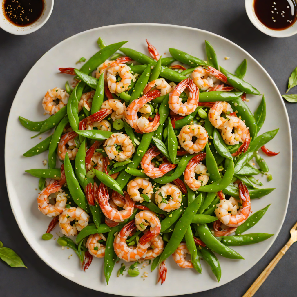 Shrimp Stir-Fry with Snow Peas and Ginger Soy Sauce