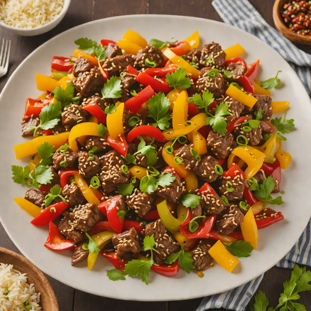 Speedy Stir-Fried Garlic Beef with Bell Peppers