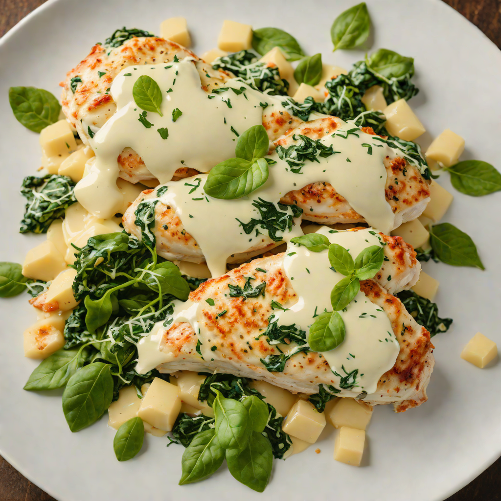 Creamy Spinach-Stuffed Chicken Breasts with Mozzarella