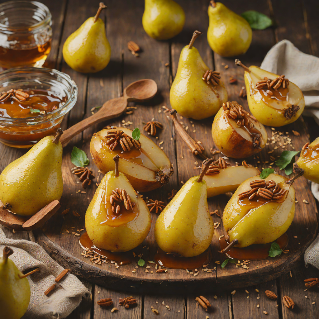 Baked Vanilla Pears with Honey and Cinnamon