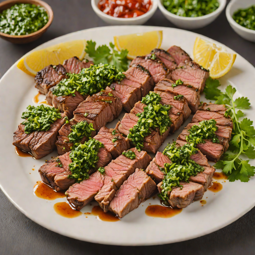 Traditional Brazilian Churrasco with Garlic Chimichurri