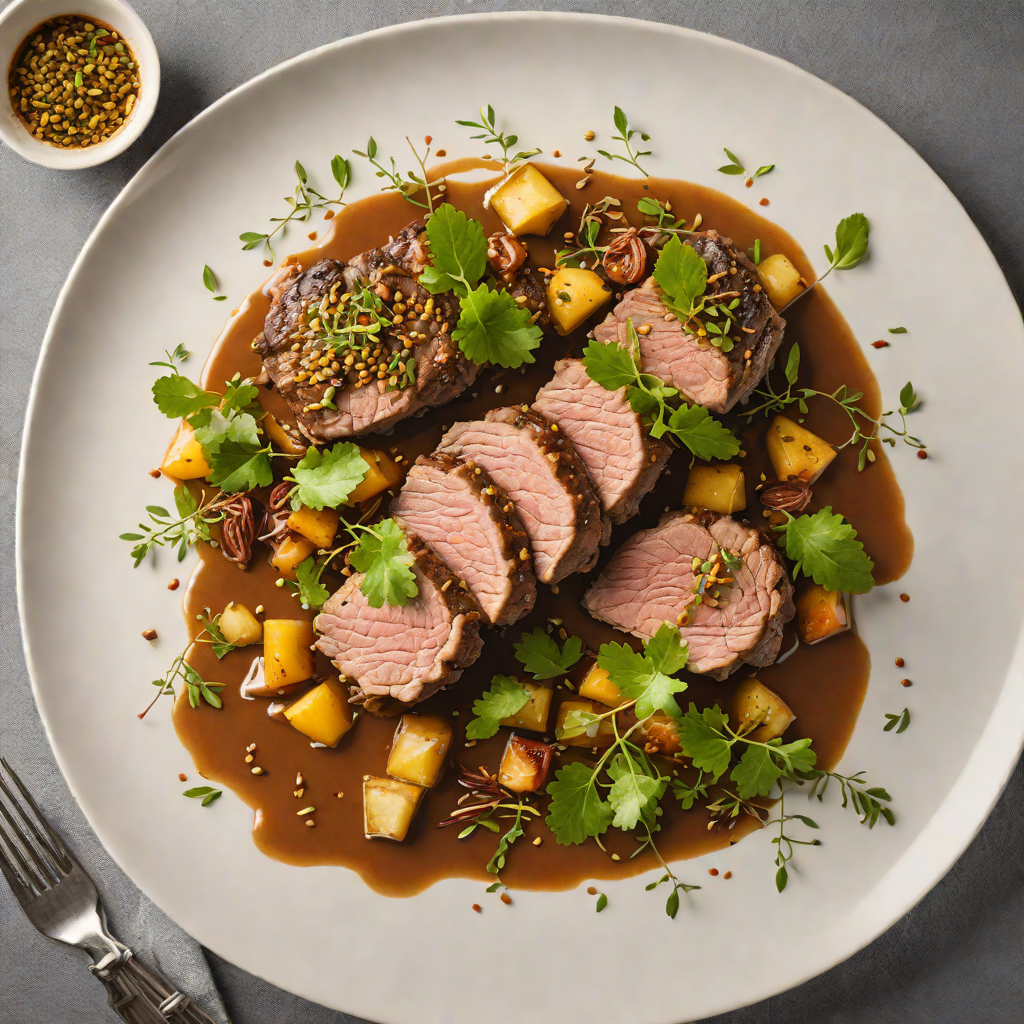 Slow-Cooked Lamb with Wattleseed and Desert Lime Glaze