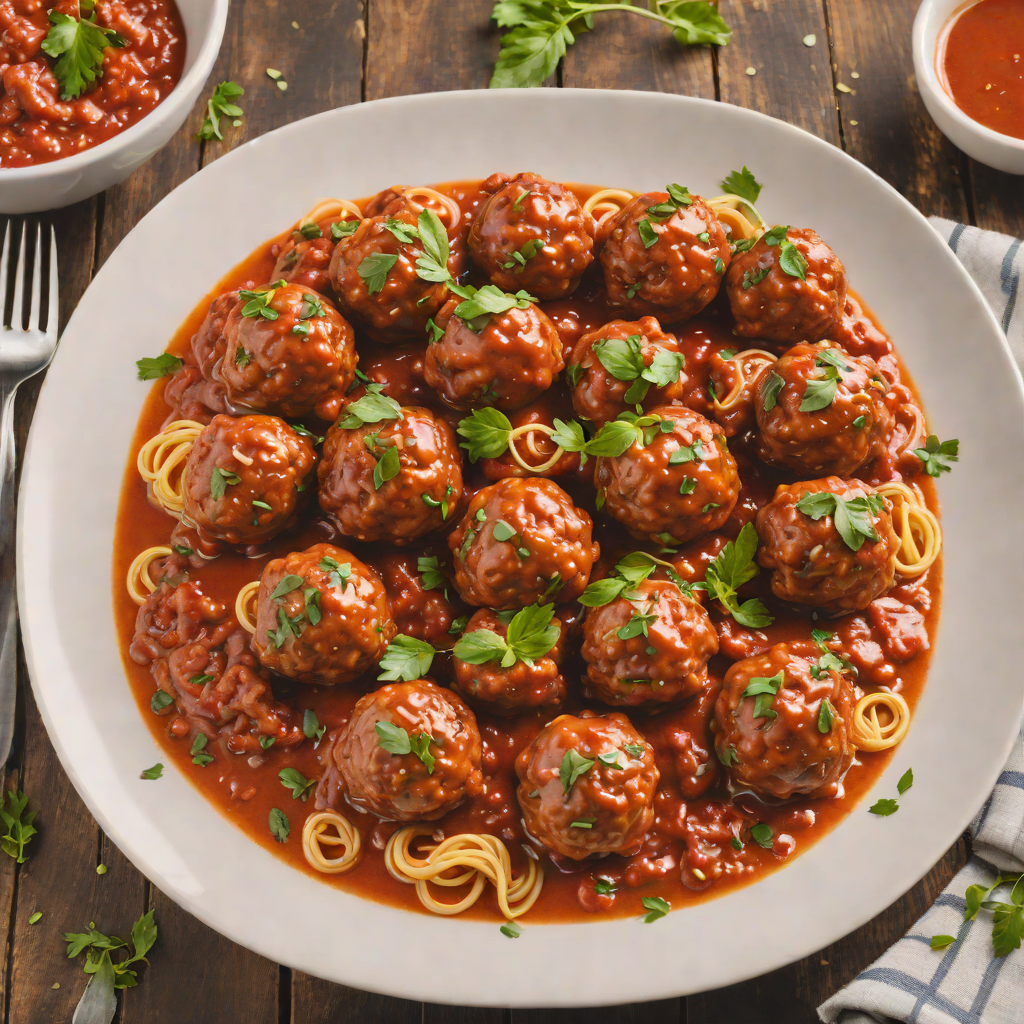 Cheese-Stuffed Meatballs with Roasted Garlic Marinara