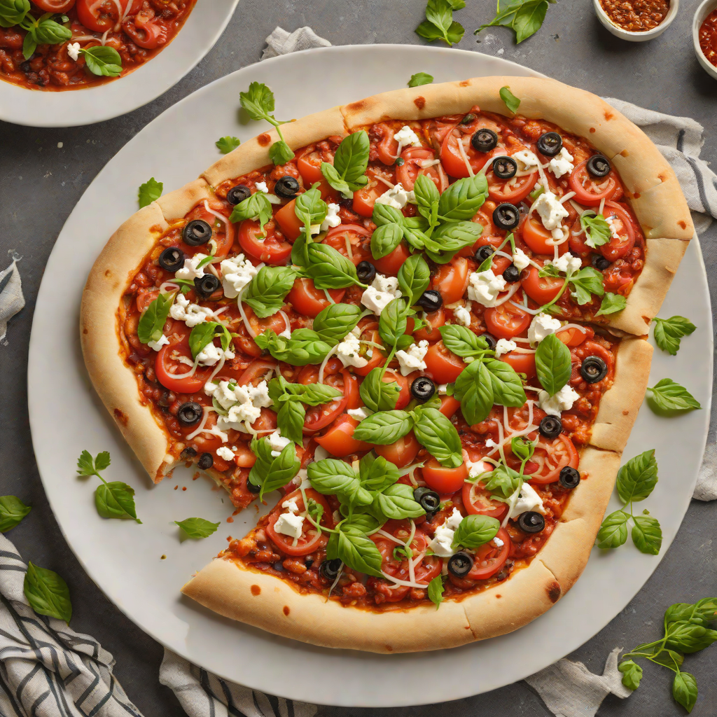 Oven-Baked Greek Pita Pizza with Sweet Tomato Sauce