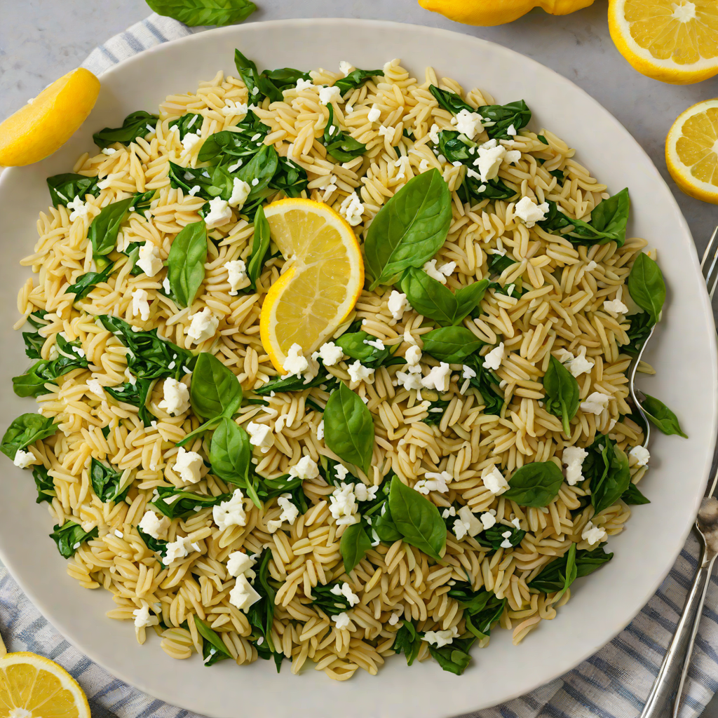 Stovetop Orzo Pilaf with Lemon, Feta, and Spinach