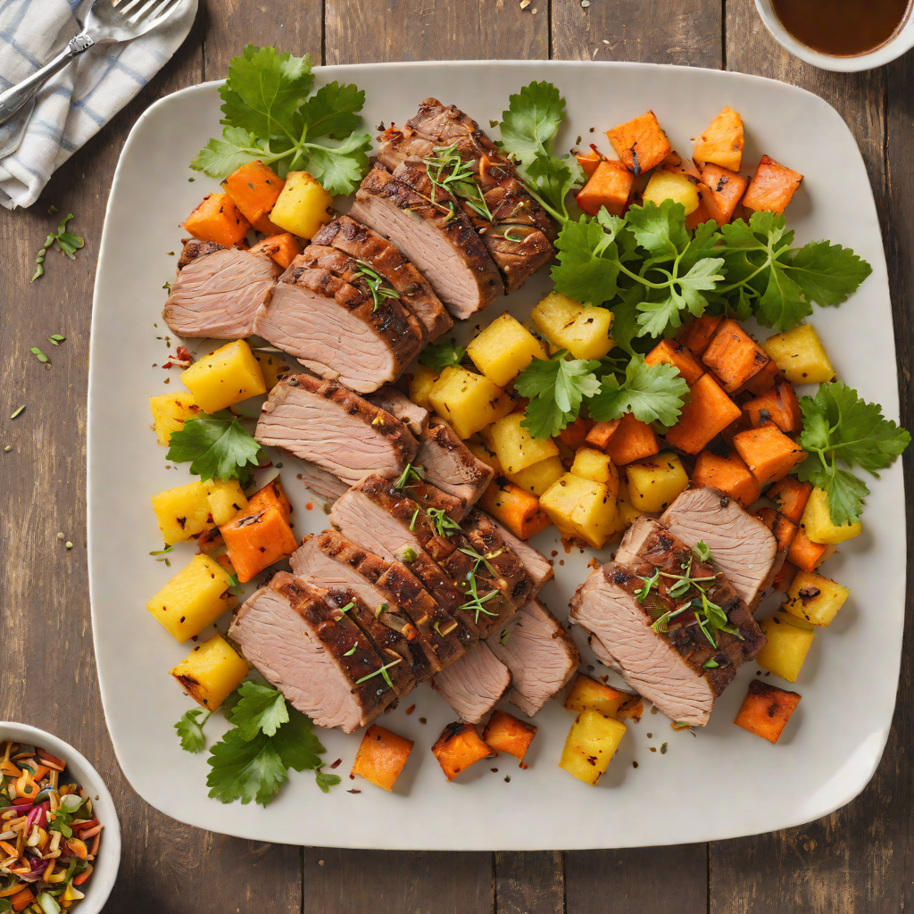 Sheet Pan Jerk Pork with Pineapple and Sweet Potato