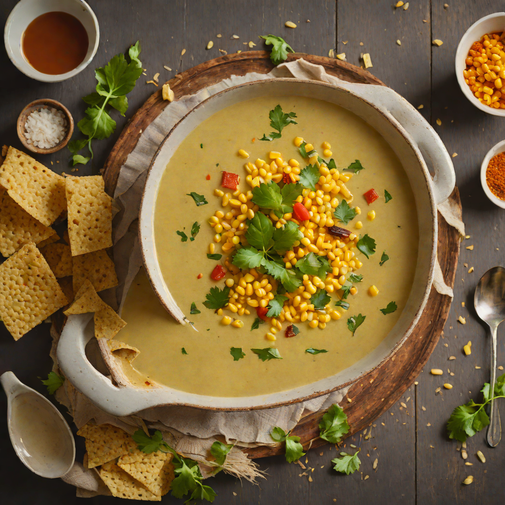 Creamy Poblano and Corn Soup with Smoked Paprika