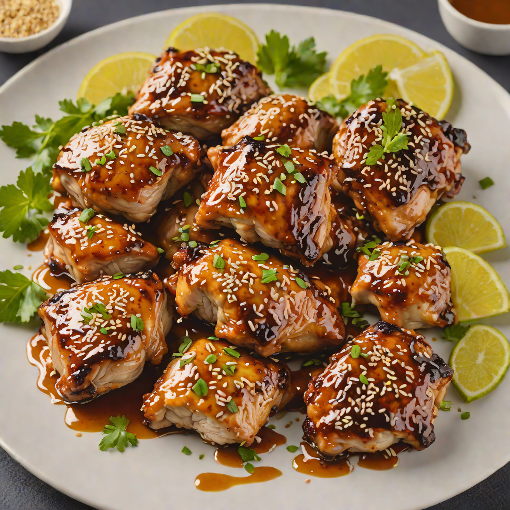 Honey-Ginger Glazed Chicken Thighs with Toasted Sesame Seeds