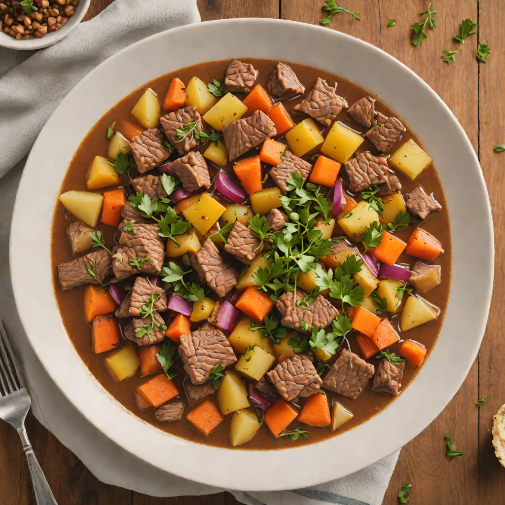 Midwest-Inspired Beef and Vegetable Stew with Root Vegetables