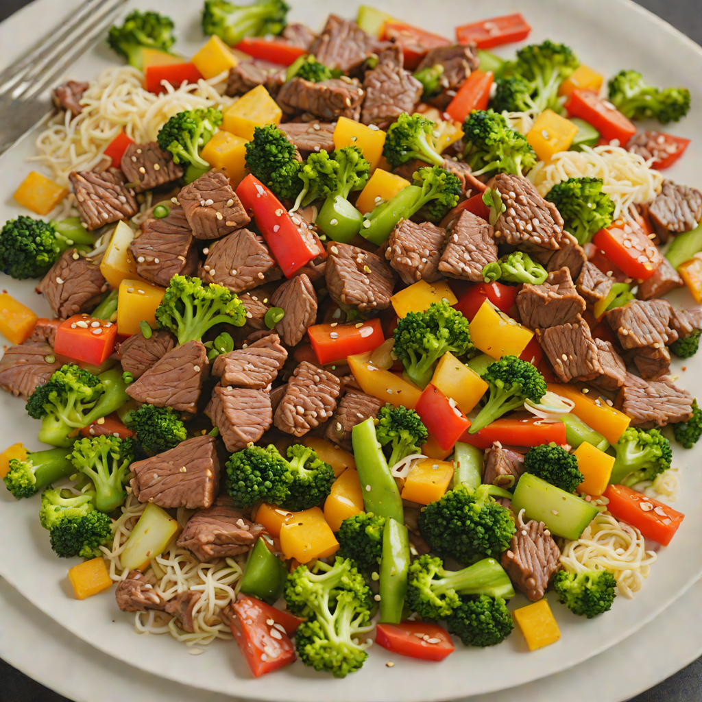 Half-and-Half Beef and Vegetable Stir Fry