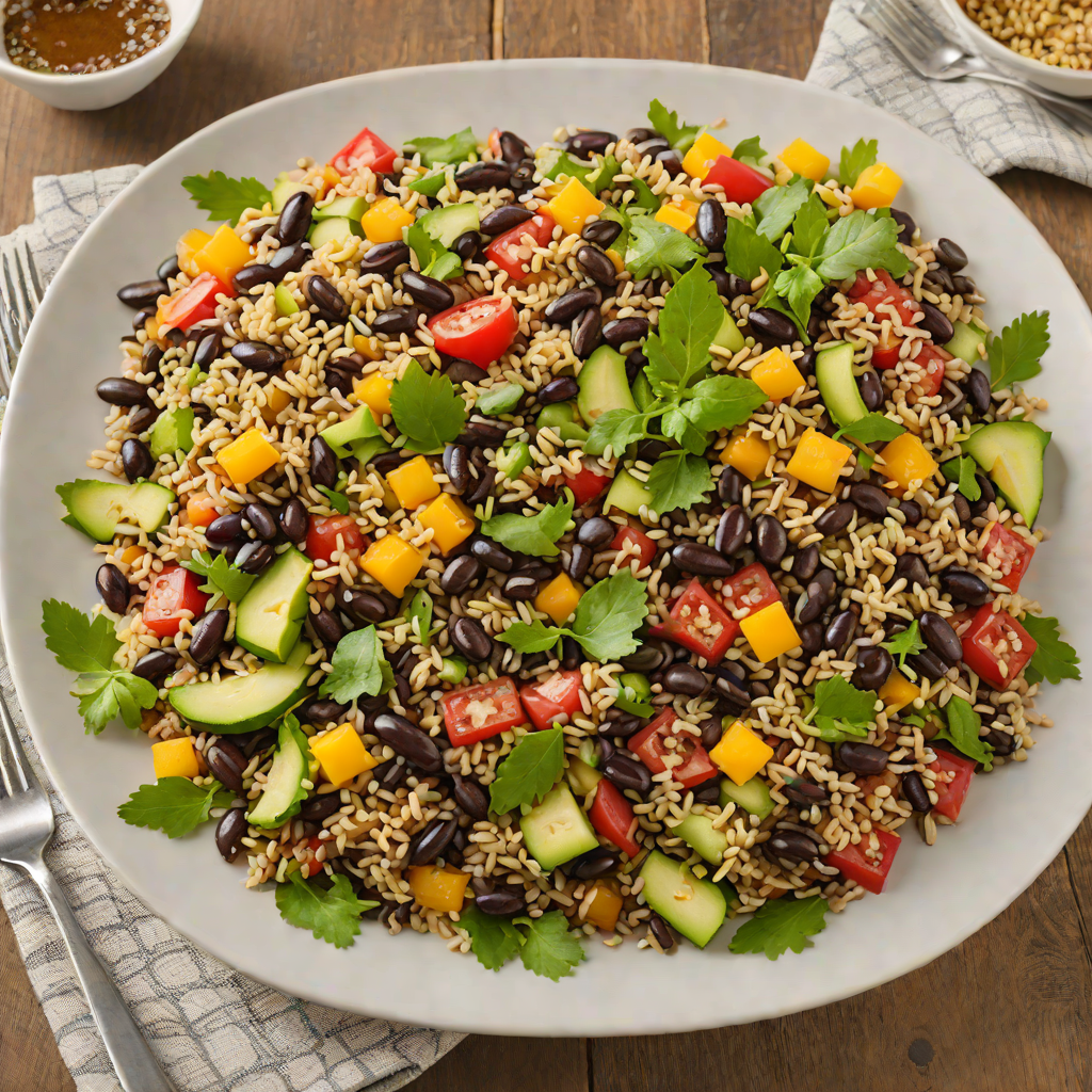 Half-Size Vegan Black Bean and Quinoa Salad