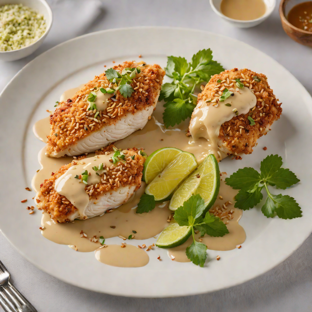 Macadamia-Crusted Chicken with Desert Lime Glaze