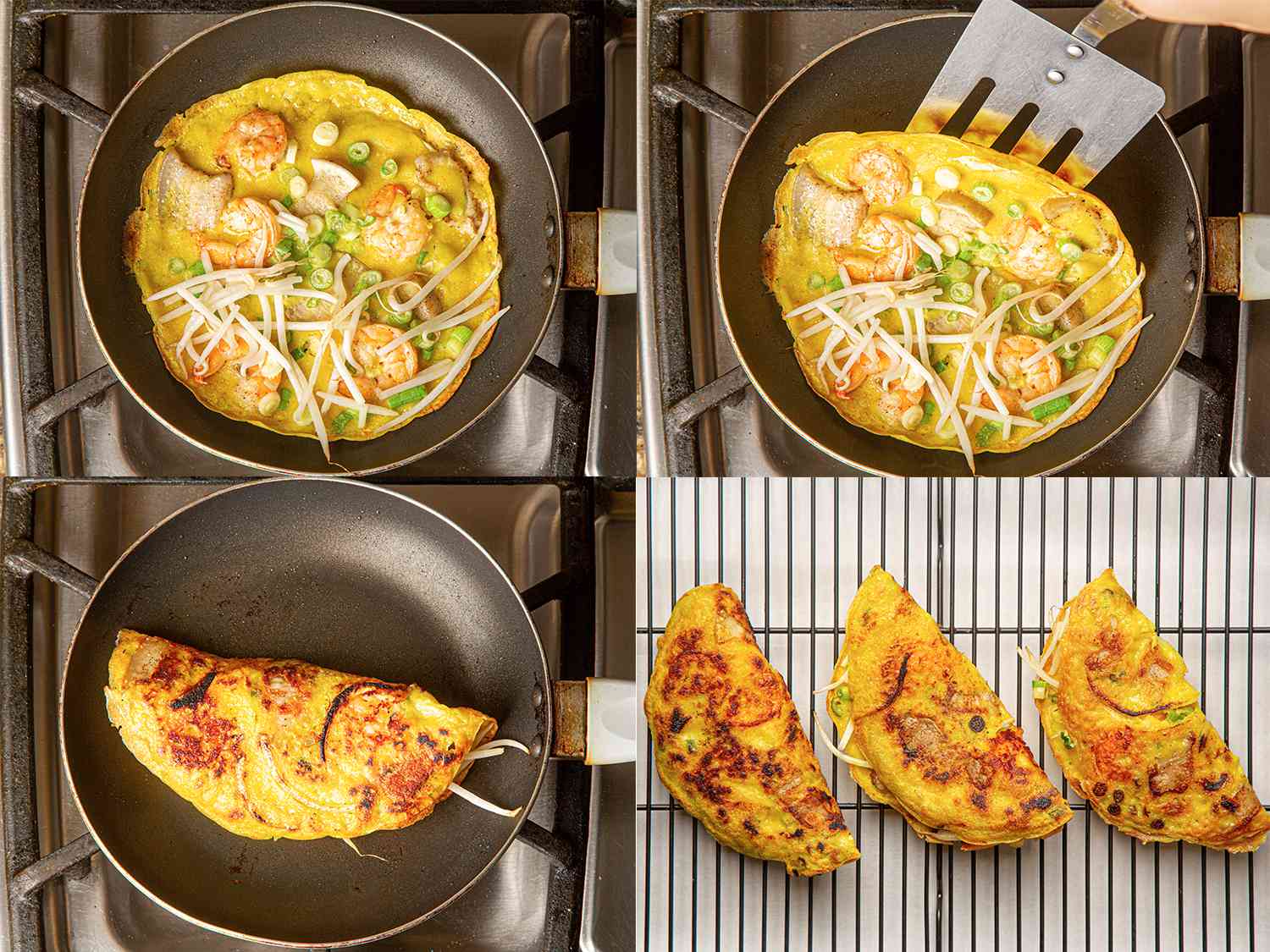 Crisped Banh Xeo with Shrimp and Mung Bean Filling