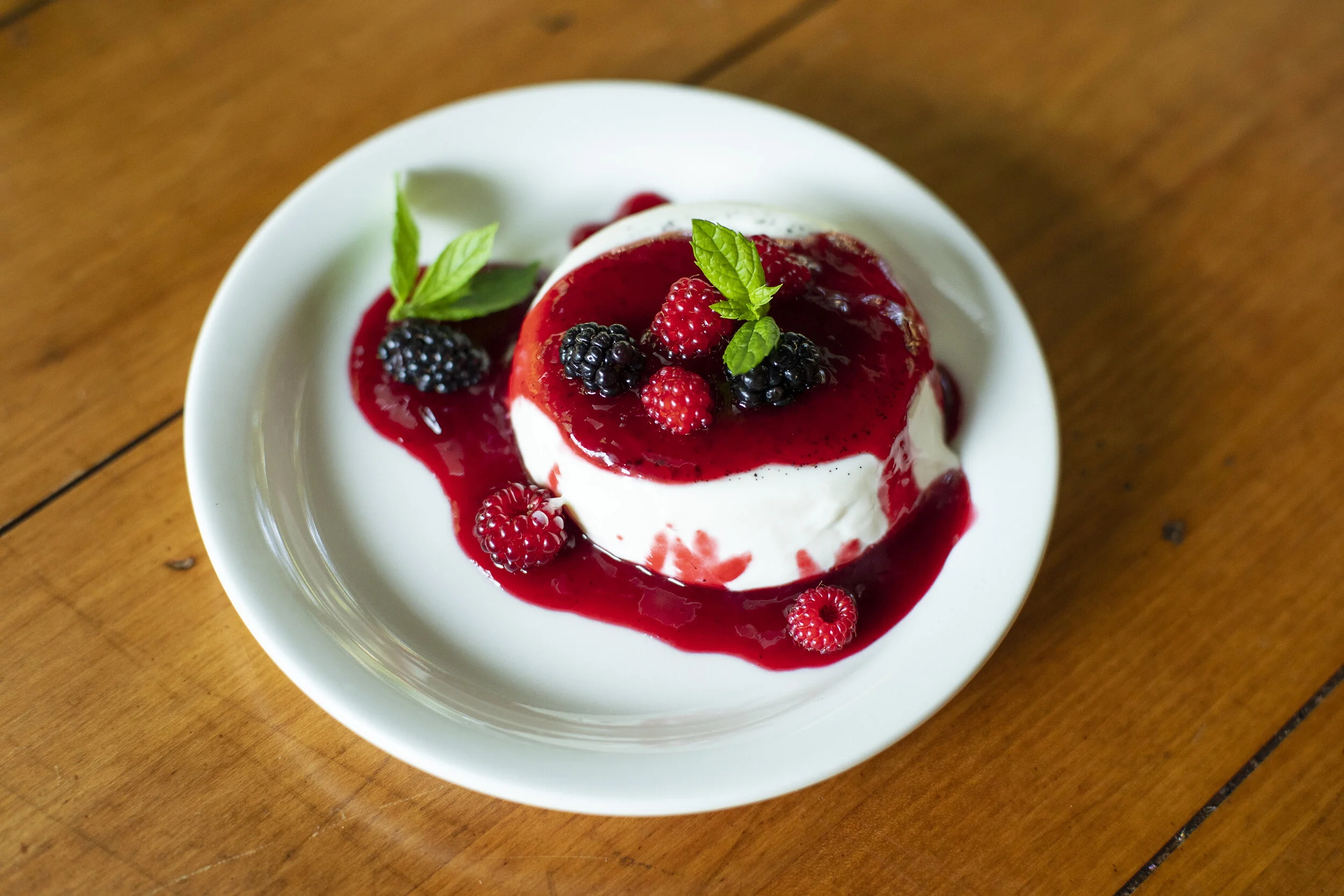 Anna's Warm Berry Compote with Spiced Vanilla Cream