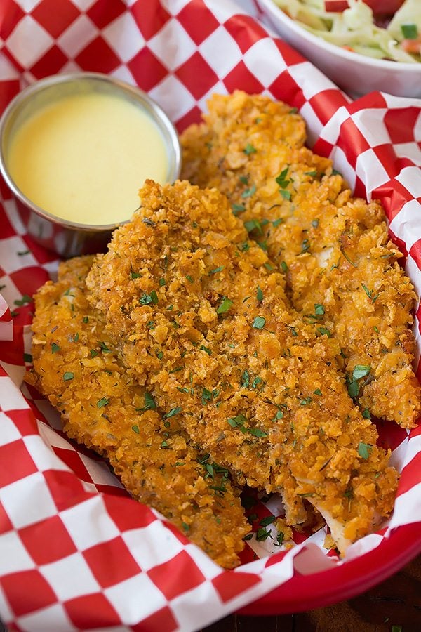 Oven-Baked Parmesan Chicken Tenders with Honey Mustard Dip