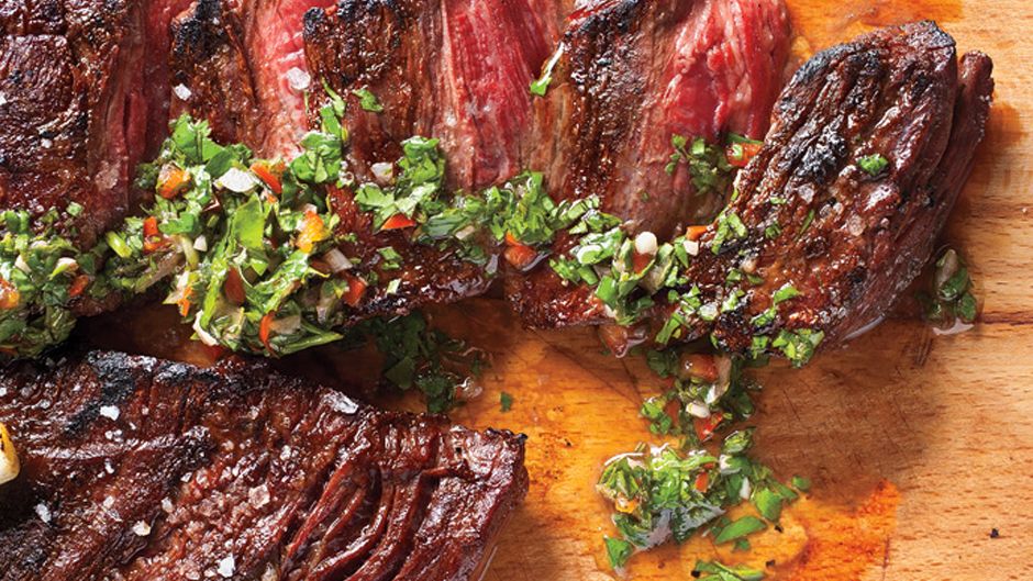 Grilled Churrasco Skirt Steak with Chimichurri Sauce