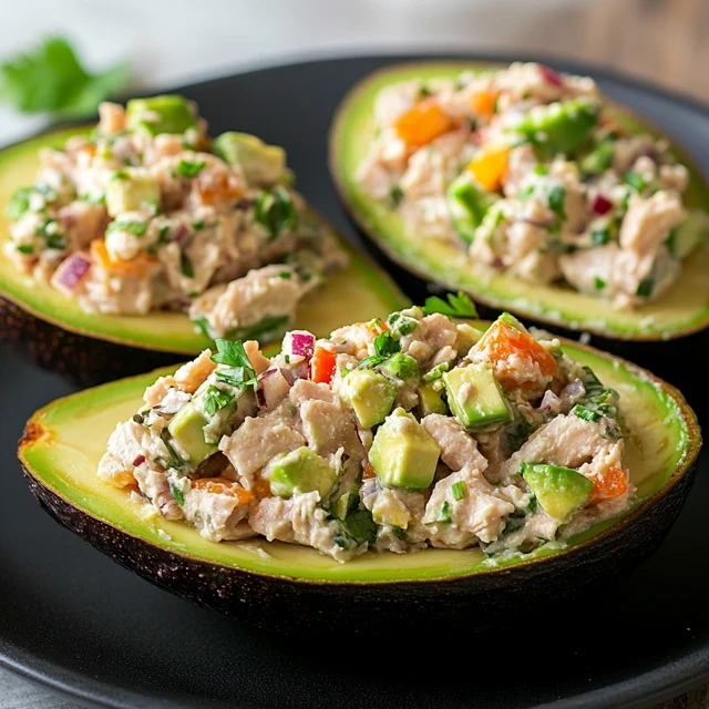 Boredom-Busting Tuna Salad Stuffed Avocados