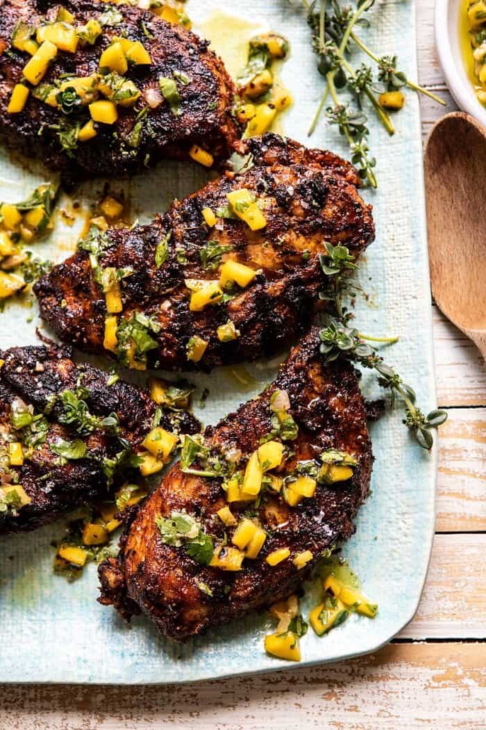 Grilled Citrus-Chili Chicken with Charred Pineapple Salsa