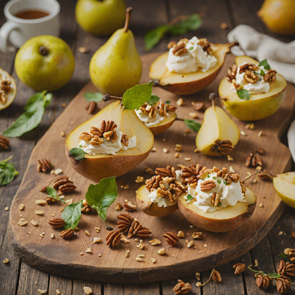 Honey-Baked Pears with Mascarpone and Toasted Walnuts