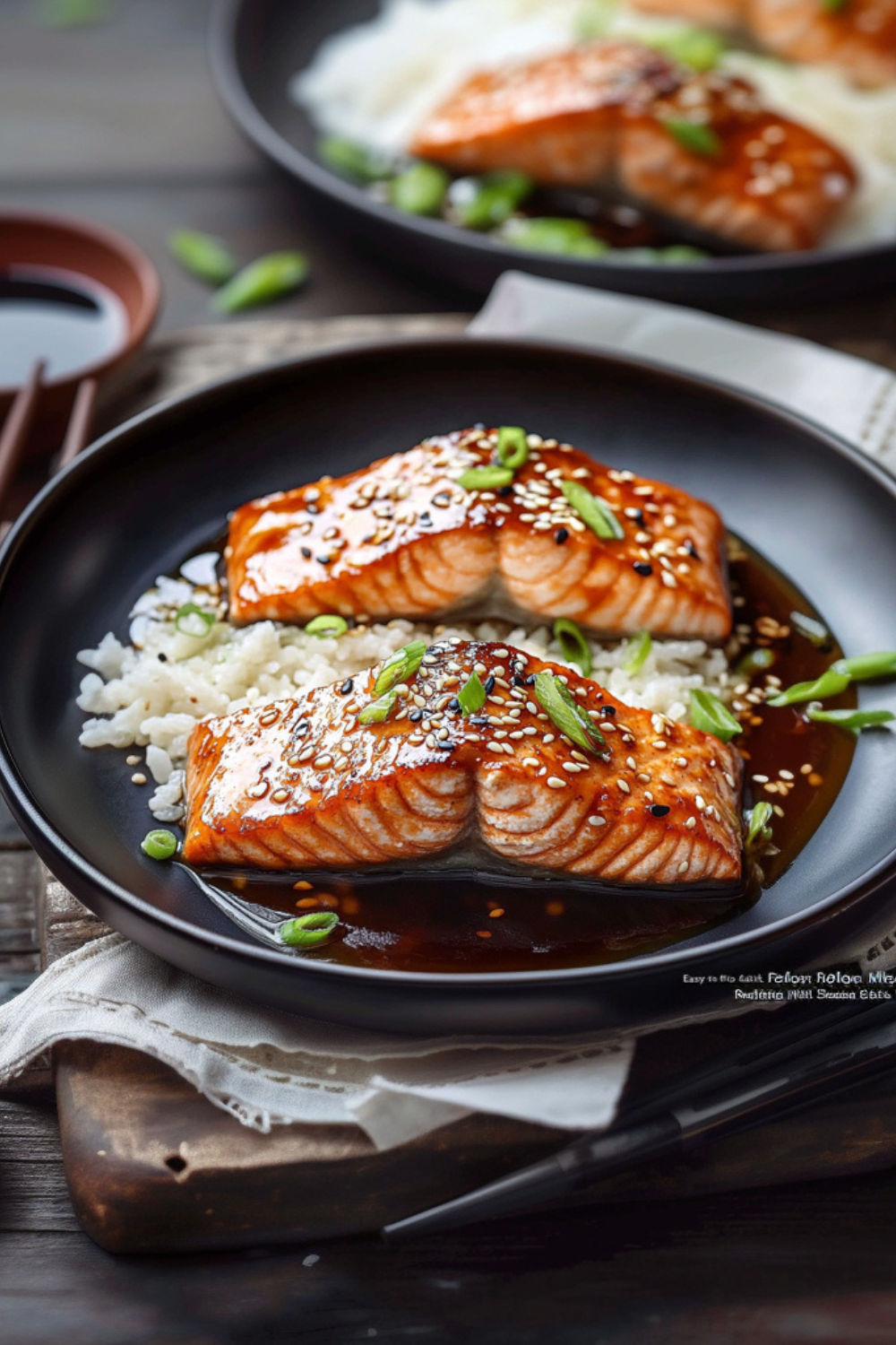 Pan-Fried Miso-Glazed Salmon with Sesame and Scallions