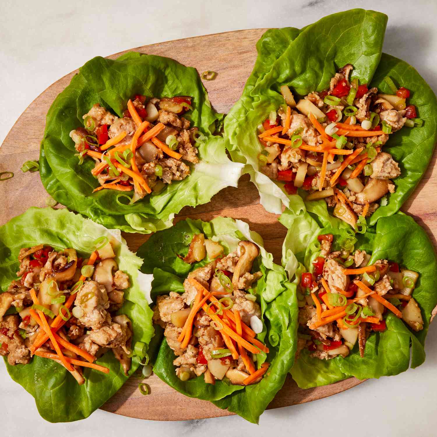 Chilled Curried Chicken Salad Lettuce Wraps