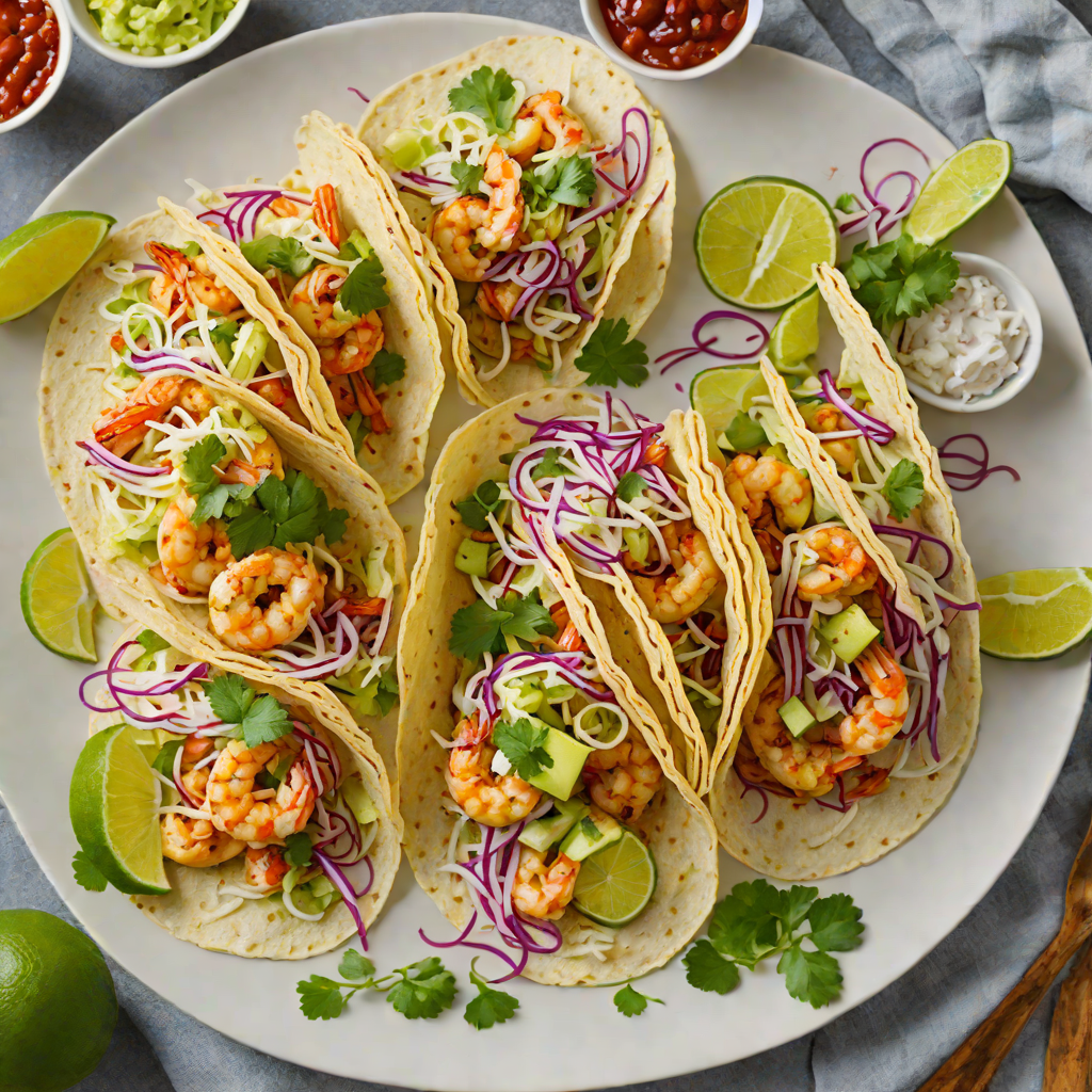 Grilled Lime-Chili Shrimp Tacos with Cabbage Slaw