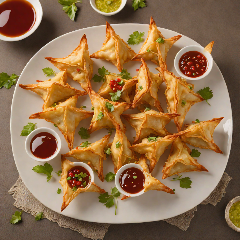 Crab Rangoons with Sweet Chili Dipping Sauce