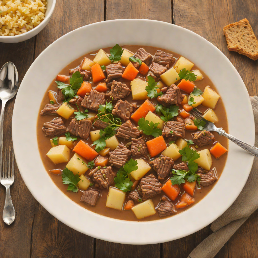 Hearty Midwest-Style Beef and Root Vegetable Stew