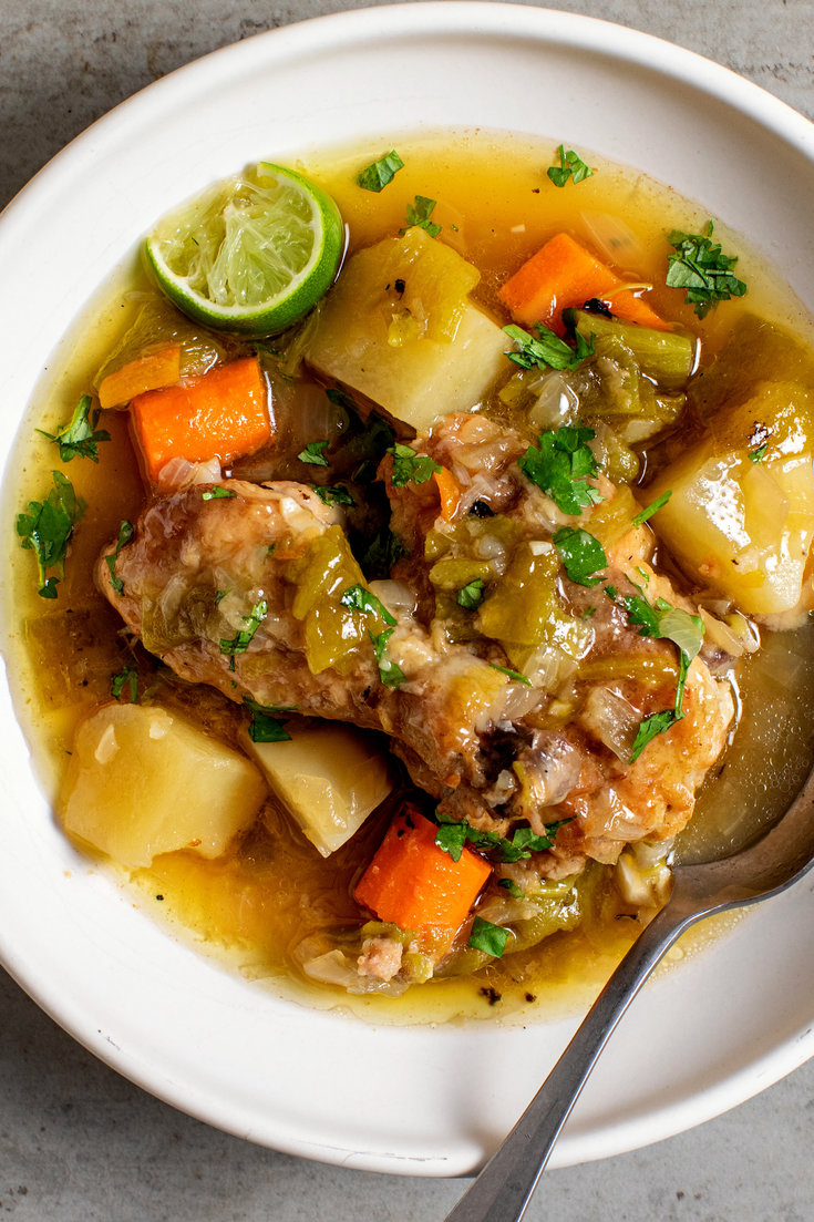 Denver-Inspired Smoky Green Chili Chicken Stew