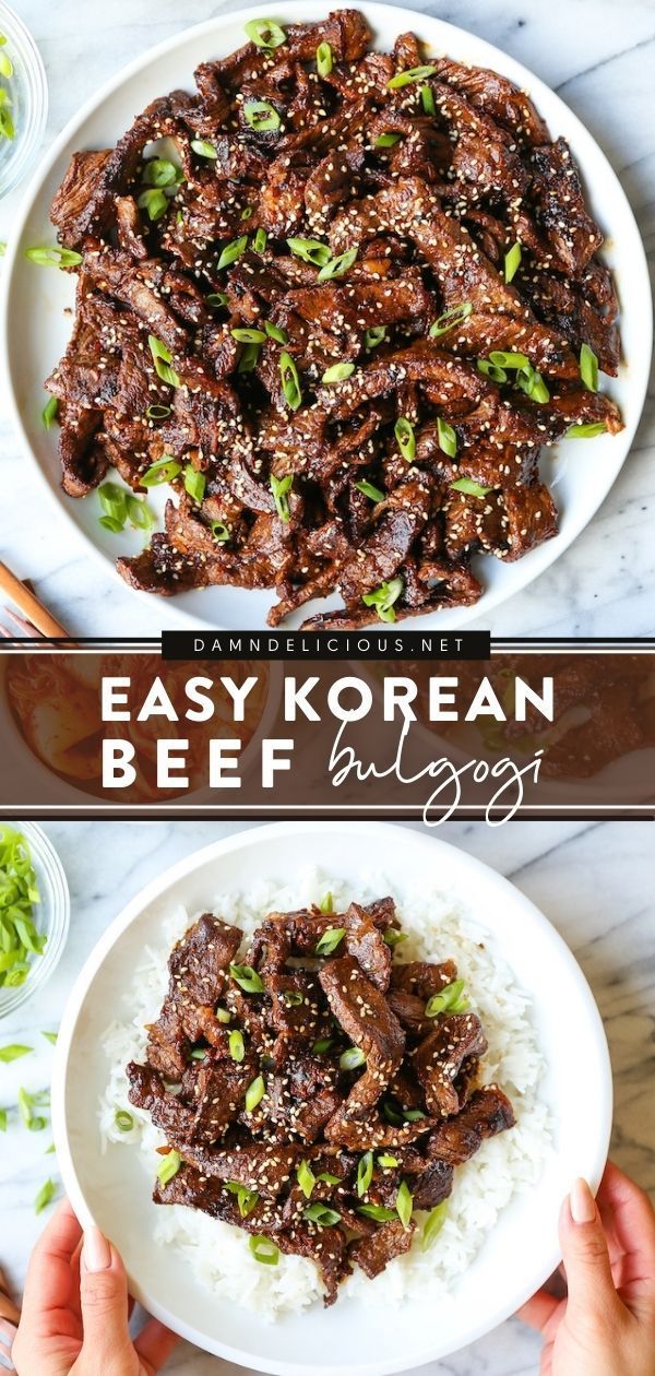 Pan-Seared Korean BBQ Beef Bulgogi with Scallions