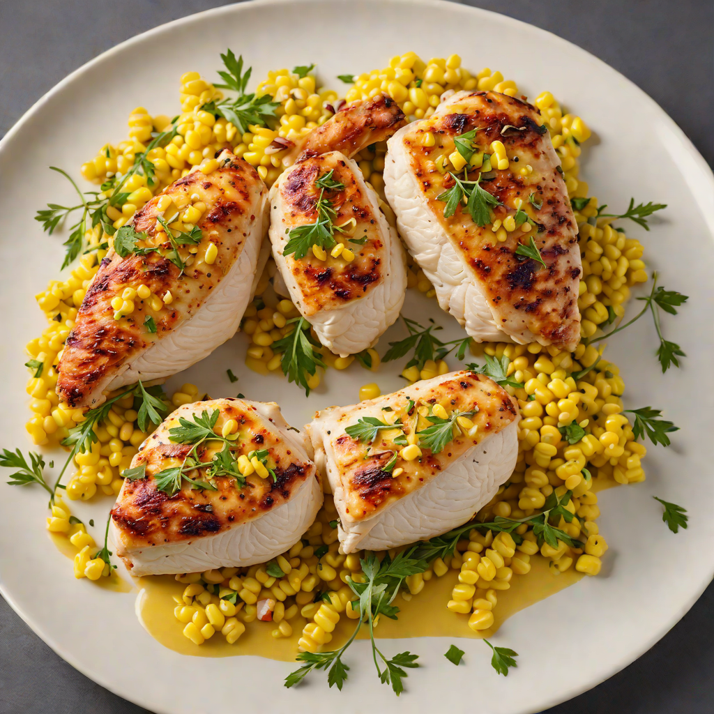 Pan-Seared Chicken with Indiana Corn and Wabash Valley Herbs